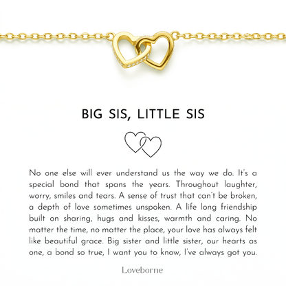 To My Sister - Always Us - Interlocking Hearts Necklace
